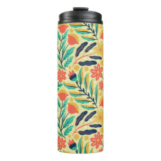 Bouteilles Isothermes feuillage nature et motif fleuri sans soudure. nat