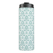 Bouteilles Isothermes Feuille Damask Teal Pattern (Devant)