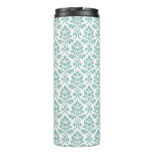 Bouteilles Isothermes Feuille Damask Teal Pattern (Dos)