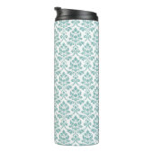Bouteilles Isothermes Feuille Damask Teal Pattern (Tourné sur la droite)