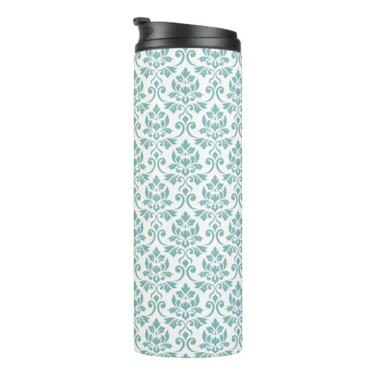 Bouteilles Isothermes Feuille Damask Teal Pattern (Tourné sur la droite)