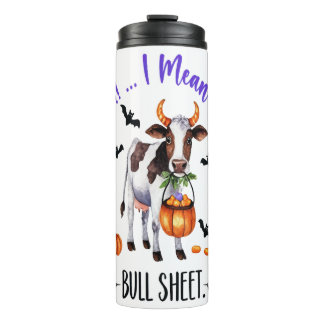 Bouteilles Isothermes Feuille de taureau de vache d'Halloween