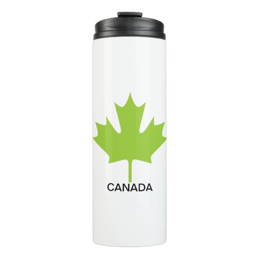Bouteilles Isothermes Feuille d'érable verte Canada (Devant)