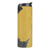 Bouteilles Isothermes Feuille d'or, conception noire abstraite (Tourné sur la gauche)