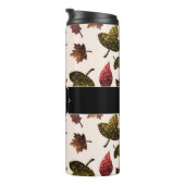 Bouteilles Isothermes Feuille étincelant automne motif Monogramme (Tourné sur la droite)