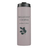 Bouteilles Isothermes Feuille gris foncé silhouette violet (Devant)