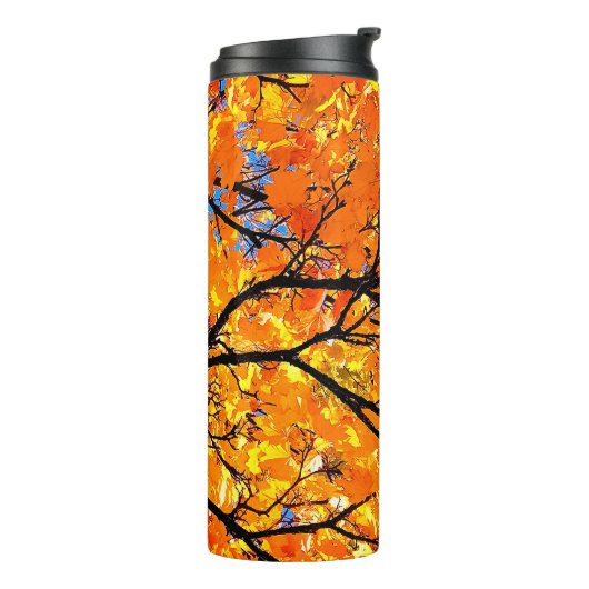 Bouteilles Isothermes Feuille orange (Tourné sur la gauche)