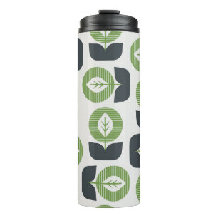 Bouteilles Isothermes Feuilles Abstraits rétro : Style Vintage sans fail