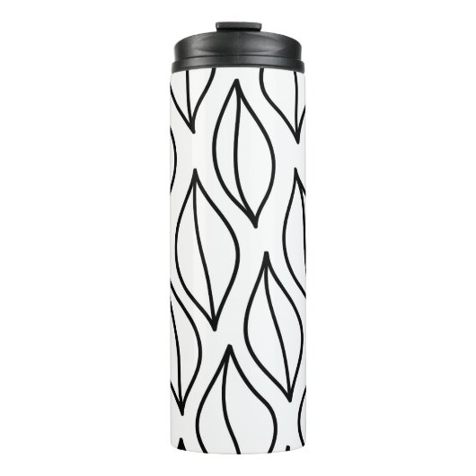 Bouteilles Isothermes feuilles Abstraits. Structure vintage. Mer dessiné (Devant)