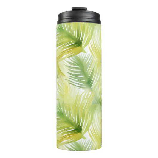 Bouteilles Isothermes Feuilles d'aquarelle tropicale (Devant)