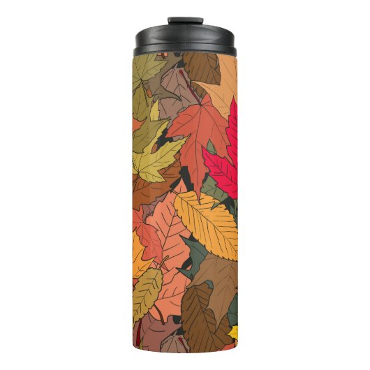 Bouteilles Isothermes Feuilles d'automne colorées (Devant)