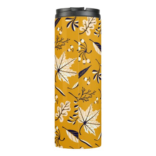 Bouteilles Isothermes Feuilles d'automne dans le style dessin animé moti (Dos)