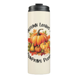 Bouteilles Isothermes Feuilles d'automne et Citrouilles s'il vous plaît