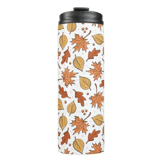 Bouteilles Isothermes Feuilles d'automne et Motif d'Acorns (Devant)
