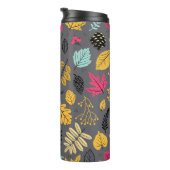 Bouteilles Isothermes Feuilles d'automne : Motif foncé sans couture (Tourné sur la droite)