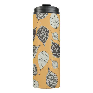 Bouteilles Isothermes Feuilles d'automne, motif vintage sans soudure.