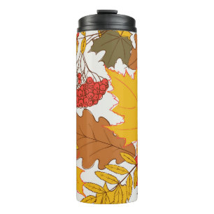 Bouteilles Isothermes Feuilles d'automne, simple motif transparent
