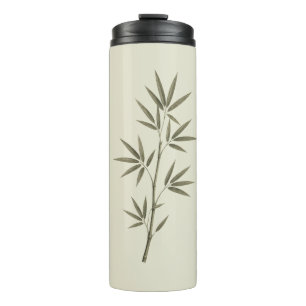 Bouteilles Isothermes Feuilles de bambou vert vintage