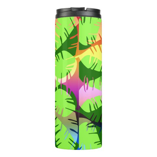 BOUTEILLES ISOTHERMES FEUILLES DE BANANE ABSTRAITE BOTANIQUE (Dos)