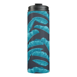 Bouteilles Isothermes Feuilles de bananes : Motif tropical Vintage.