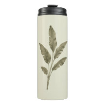 Feuilles de bananier vert vintage