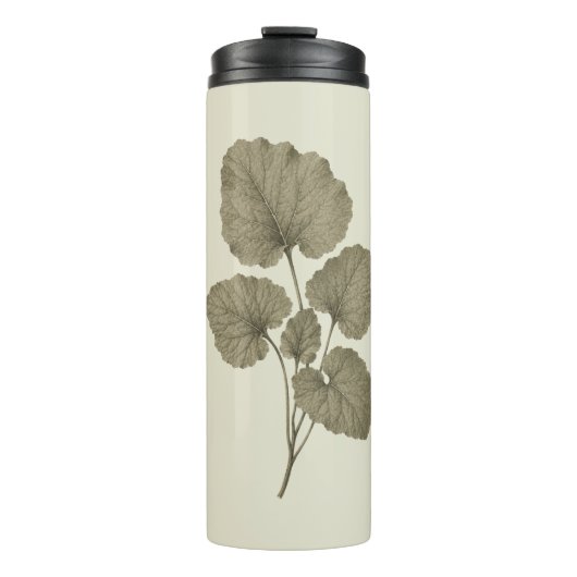 Bouteilles Isothermes Feuilles de Bardane Vert Vintage (Devant)