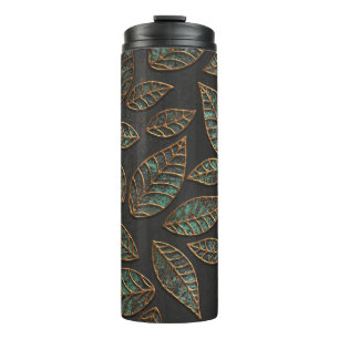 Bouteilles Isothermes Feuilles de cuivre : texture grunge noire.
