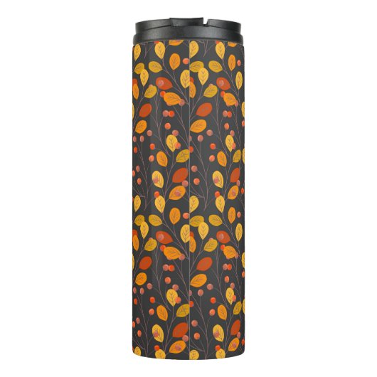 Bouteilles Isothermes Feuilles et baies d'automne sur mesure (Dos)