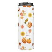 Bouteilles Isothermes Feuilles et Citrouilles d'aquarelle (Dos)