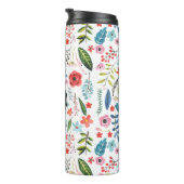 Bouteilles Isothermes Feuilles et fleurs colorées mignonnes Motif botani (Tourné sur la droite)