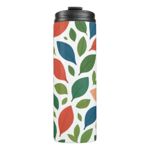 Bouteilles Isothermes Feuilles et fleurs colorées - Motif sans couture -