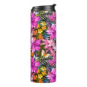 Bouteilles Isothermes feuilles et fleurs tropicaux (Tourné sur la gauche)