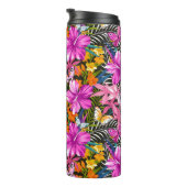 Bouteilles Isothermes feuilles et fleurs tropicaux (Tourné sur la droite)