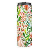 Bouteilles Isothermes Feuilles exotiques, fleurs, aquarelle de la forêt  (Dos)