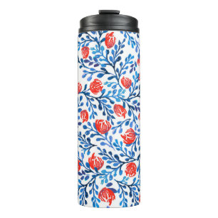 Bouteilles Isothermes Feuilles floraux : Motif naturel sans transparence