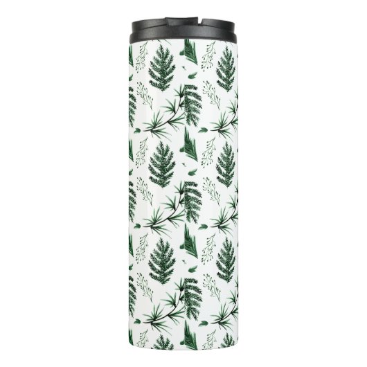 Bouteilles Isothermes Feuilles forestiers Monogramme vert 3 Initiales No (Dos)