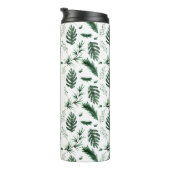 Bouteilles Isothermes Feuilles forestiers Monogramme vert 3 Initiales No (Tourné sur la droite)
