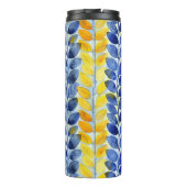 Bouteilles Isothermes Feuilles jaune et bleu (Dos)