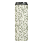 Bouteilles Isothermes Feuilles tombés Rpt Motif Vert sur la crème (Dos)