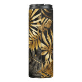 Bouteilles Isothermes Feuilles tropicaux en noir et or (Dos)