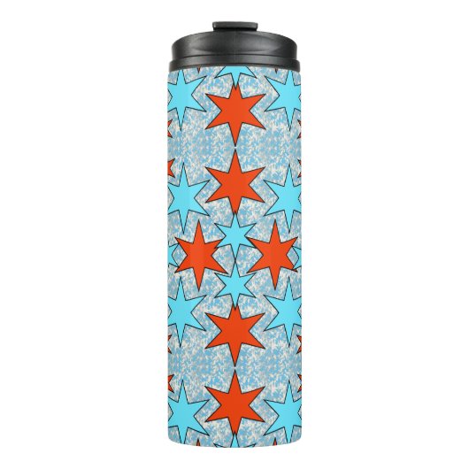 Bouteilles Isothermes Feux d'artifice et drapeau américain (Devant)