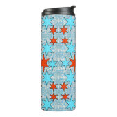 Bouteilles Isothermes Feux d'artifice et drapeau américain (Tourné sur la gauche)