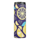 Bouteilles Isothermes Feux de citrons : bleu foncé Motif brillant (Dos)