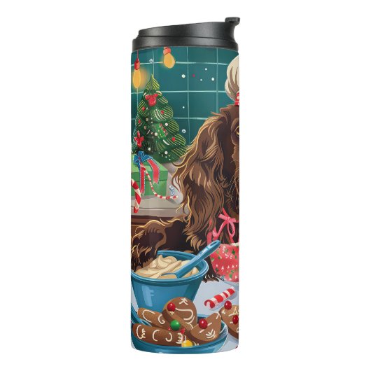 Bouteilles Isothermes Field Spaniel Gîtes : Festive Noël (Tourné sur la gauche)