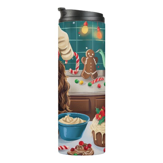 Bouteilles Isothermes Field Spaniel Gîtes : Festive Noël (Tourné sur la droite)