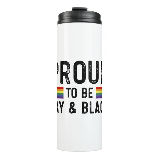 Bouteilles Isothermes Fier D'Être Gay Et Black Pride Mois 2025 (Devant)
