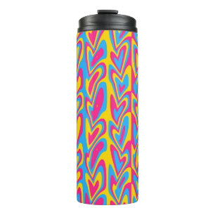 Bouteilles Isothermes Fière Fierté Pansexuelle Groovy Trippy Squiggly Qu