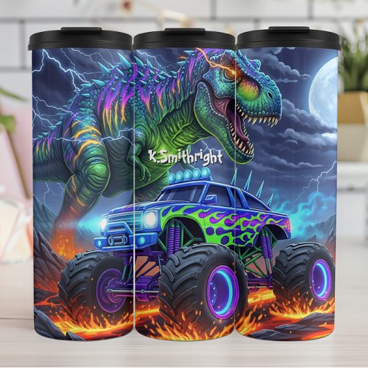 Bouteilles Isothermes Fiery Dinosaur Monster Truck Battle
