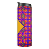 Bouteilles Isothermes Fiery Tribal avec votre monogramme (Tourné sur la droite)