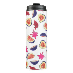 Bouteilles Isothermes Figes fraîches Aquarelle de jus rose